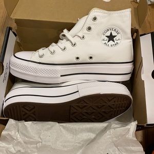 White platform converse